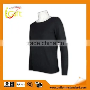 ISO9001/BSCI Manufature Round Neck Blank Ladies Formal Cardigan Sweater thumbnail-1