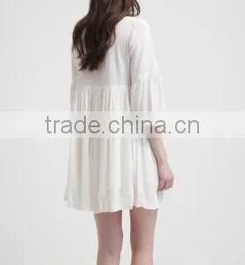 Embroidered Casual Cotton Dress Design for Pregnant Woman thumbnail-5