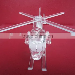Clear Crystal Helicopter Model thumbnail-1