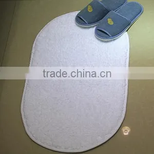 100% Cotton Washable Oval Hotel Bath Mat With Non-slip thumbnail-1