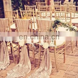 Custom Made Color Or Size Luxury Sequin Chair Cover Chair Sashes thumbnail-2