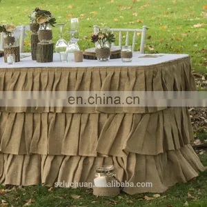 Home Textile High Quality Product Ruffle Any Color Table Skirt Designs thumbnail-4