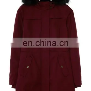 2016 Fashion Windproof Lady's Cotton Hooded Coat thumbnail-1
