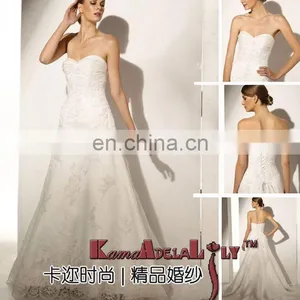 EB1979 Elegant A-line Tulle Lace Wedding Dress Sweetheart Neckline Evening Dress thumbnail-1