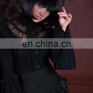 Gothic Flared Long Sleeve Shirt With Flared Sleeves thumbnail-5