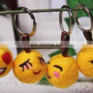 Mini Plush Toy Emoji Keychain Felt Fabric Backpack Accessories thumbnail-1