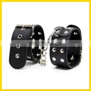Faux Leather Wrist & Ankle Cuffs Restraints for Male Bondage thumbnail-1