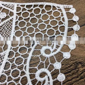 White Embroidery Collar Shiny Poly Lace for Wholesale Clothing thumbnail-4