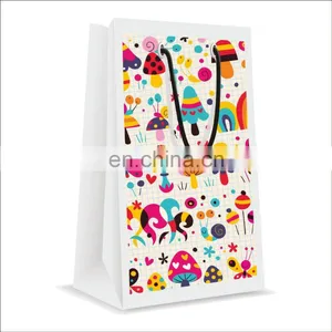 Best Simple and Stylist Print White Colour With Black Strape Unique Paper Famous Bag Collection. thumbnail-1