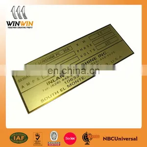 2013 Electrical Appliances Nameplate/custom Brass Nameplates/nameplate Wholesale/manufacturer thumbnail-1