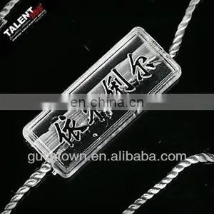 Custom New Fashion Brand Name Transparent String Seal Tag for Hangtag thumbnail-3