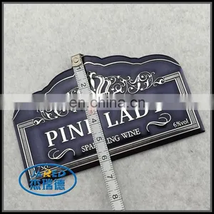 Cheap Customized Metal Crafts Aluminum Wine Label With Protective Film thumbnail-5