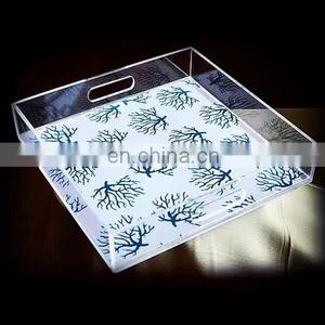 Custom Design Acrylic Plexiglass Perspex Mirror Tray,wholesale Lucite Tray With Insert thumbnail-5
