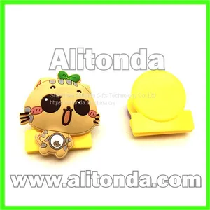 Custom Pvc Cartoon Cute File Clips Paper Clips for Office School Promotional Gifts thumbnail-2