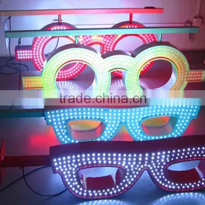2016 New Electronics Outdoor Optician Shop Advertising Neon Led Optical Glasses Sign Quality Choice thumbnail-2