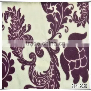 Flocked Sofa Fabric Velvet Flocked Upholstery Fabric thumbnail-5
