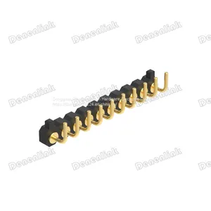 Dnenlink 2.54mm Pitch Single Row H2.5mm Right Angle DIP Type PogoPin Male Header With Peg thumbnail-1
