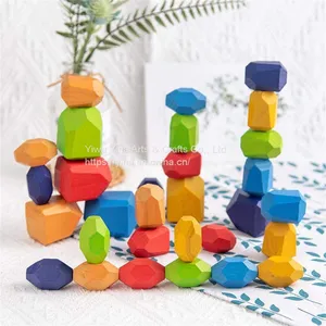 Wood Balancing Stones for Baby Balancing Rainbow Rocks thumbnail-5