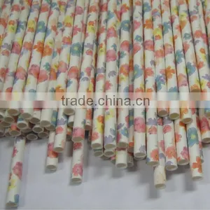 Newest Food Grade Flower Shape Paper Drinking Straws for Party Use thumbnail-1