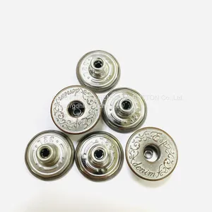 2023 Customized Wholesale Plating Brass Cowboy Button Jeans Buttons for Jeans Clothing thumbnail-2