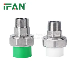 IFAN High Quality Green PPR Pipe Fitting High Pressure PN25 Brass Male Union Fitting thumbnail-2