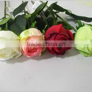 Pretty Popular Fashion Red Lifelike Artificial Valentine Rose With High Quality thumbnail-1