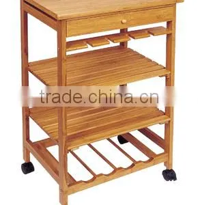Hot Bamboo Kitchen Trolley HY-J003 thumbnail-1