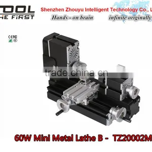 Manufacture Price Powerful 60W Electroplated Mini Metal Hobby Lathe for Sale thumbnail-1