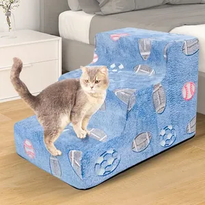 Glow-in-the-Dark Pet Play Toy Steps Stairs Dog Cat Training Toy Bed Ladder for Sofa Climbing Ramp for Small Pets Stairs for Couch thumbnail-1