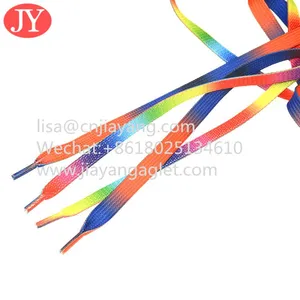Hot Transfer Flat Shoelace Print Logo Sneaker Polyester Shoelace thumbnail-3