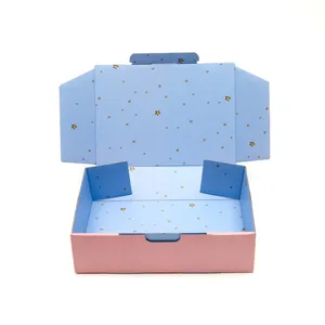 Custom Pink Logo Printing Corrugated Gift Mailer Box Special Design Cost Saving Mailer Box thumbnail-5