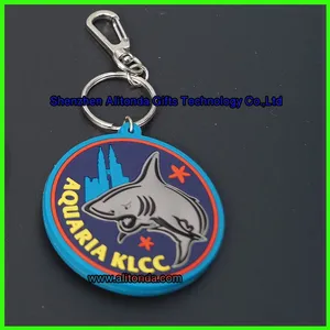 Cartoon Keychains Custom Round Shape Soft Pvc Rubber Keychain Custom Sea Animals Figure Keychains Custom for Promo Gifts Keychains thumbnail-5