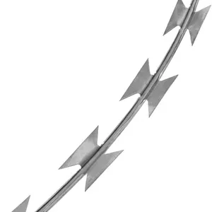 PVC PE Coated Galvanized High Strength Razor Barbed Wire for Protection Mesh/Farm Fencing thumbnail-1