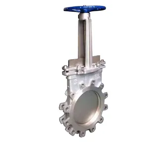 PN16 Stainless Steel Flange Manual Worm Gear Gate Valves Wafer Type Knife Gate Valve Factory Price thumbnail-3