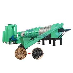 Automatic Smokeless Rotary Continuous Rice Hull Carbonization Furnace Production Line EPC thumbnail-1