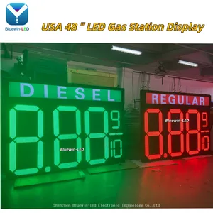 High-Brightness LED Gasoline Outdoor LED Fuel Gas Price Sign Waterproof Digital LED Screen Oil Price Sign for Gas Station thumbnail-2