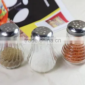Glass Kitchen Spice Jar Twill Barbecue Sauce Jar Restaurant Shaker Salt and Pepper Shaker thumbnail-5