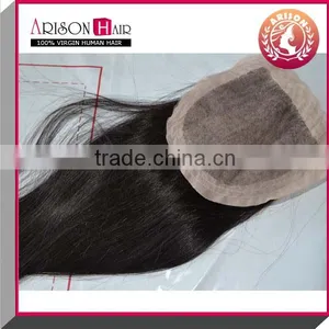 High Quality Natural Color Three Part Hair Closure Silk Base Closure Looks Natural thumbnail-3