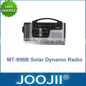 Portable Solar Power Hand Crank MW/FM/SW/WB Dynamo Radio+ LED Flashlight+Phone Charger thumbnail-1