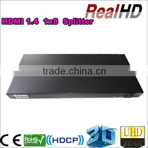 2016 Best Selling Uncompressede 1x8 V1.4 HDMI Splitter With HDCP Key thumbnail-2
