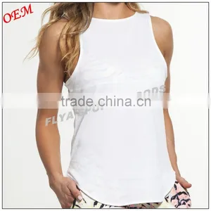 95% Polyester/5% Spandex Custom Spandex High Neck Blank Wide Racerback Jersey Tank Top thumbnail-1