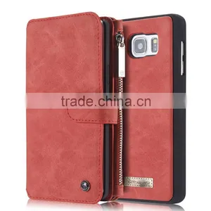 Caseme PU Leather Case With Zipper Wallet Bag for Samsung NOTE5 Multiple Card Slot Stand Flip Case for NOTE5 thumbnail-1