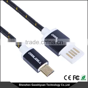 High Quality Super Fast Charging Noodle Flat 1.5 M Dual Usb Cable Micro Usb Data Cable for Samsung thumbnail-2
