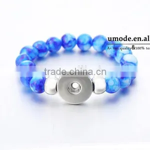 2015 Interchangeable Beads Snap Jewelry Button Bracelets 18mm Ginger Snap Button Bracelet Pulseras Bead Snap Bracelets thumbnail-4