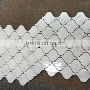 Competitive Prices Bianco Carrara White Marble Mosaic for Bathroom Tile and Wall Tile thumbnail-6
