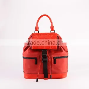 3473 Good-looking Red Color Unisex Teens School Nylon Backpack Bag thumbnail-2