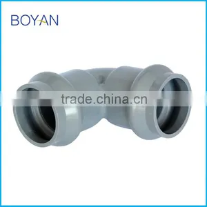 BOYAN Taizhou Plastic Pipe Fitting for Bathroom Grey Pvc Two Faucet 90 Degree Elbow With Rubber thumbnail-2