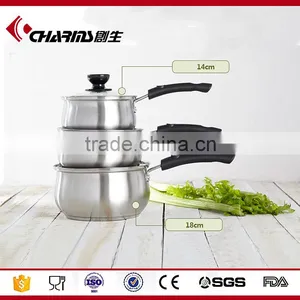 LFGB Multi Milk Boiling Pot, Bakelite Handle Nonstick 16CM Stainles Steel Milk Pot thumbnail-1