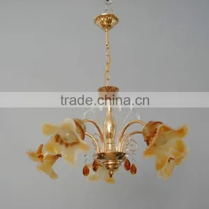 Luxury Retro Golden Vintage Home Decor Lily Flower Pendant Chandelier With China Export Factory thumbnail-1