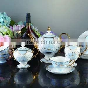 Fine Bone China Tea Set 4cups and Saucer thumbnail-2